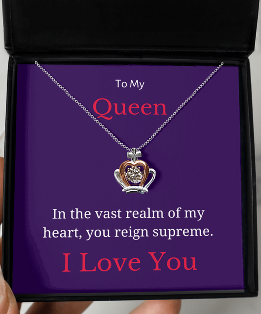 Crown Pendant Necklace, To My Queen