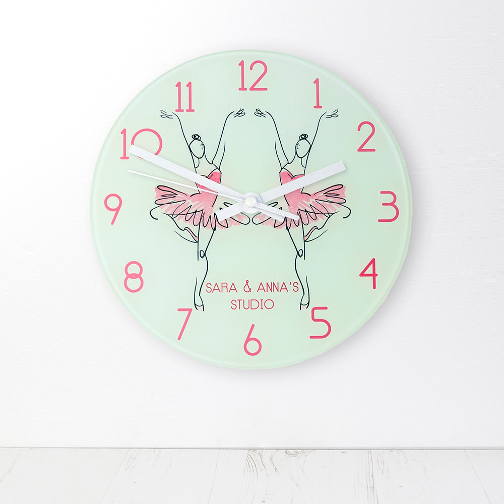 Personalized Clocks - Personalized Graceful Ballet Dancer Wall Clock 