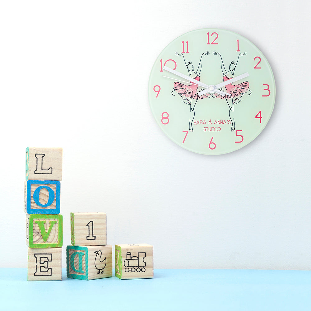 Personalized Clocks - Personalized Graceful Ballet Dancer Wall Clock 