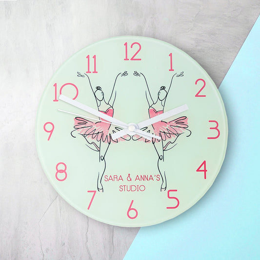 Personalized Graceful Ballet Dancer Wall Clock