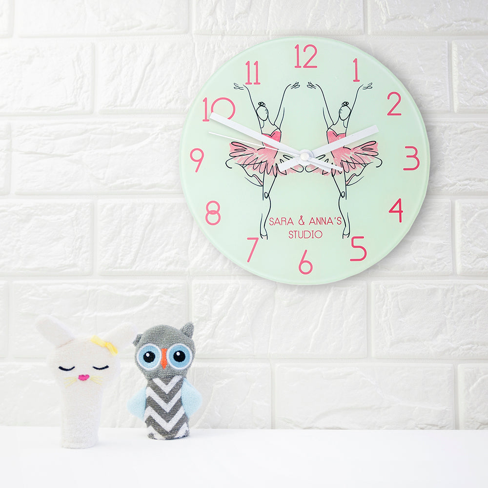 Personalized Clocks - Personalized Graceful Ballet Dancer Wall Clock 