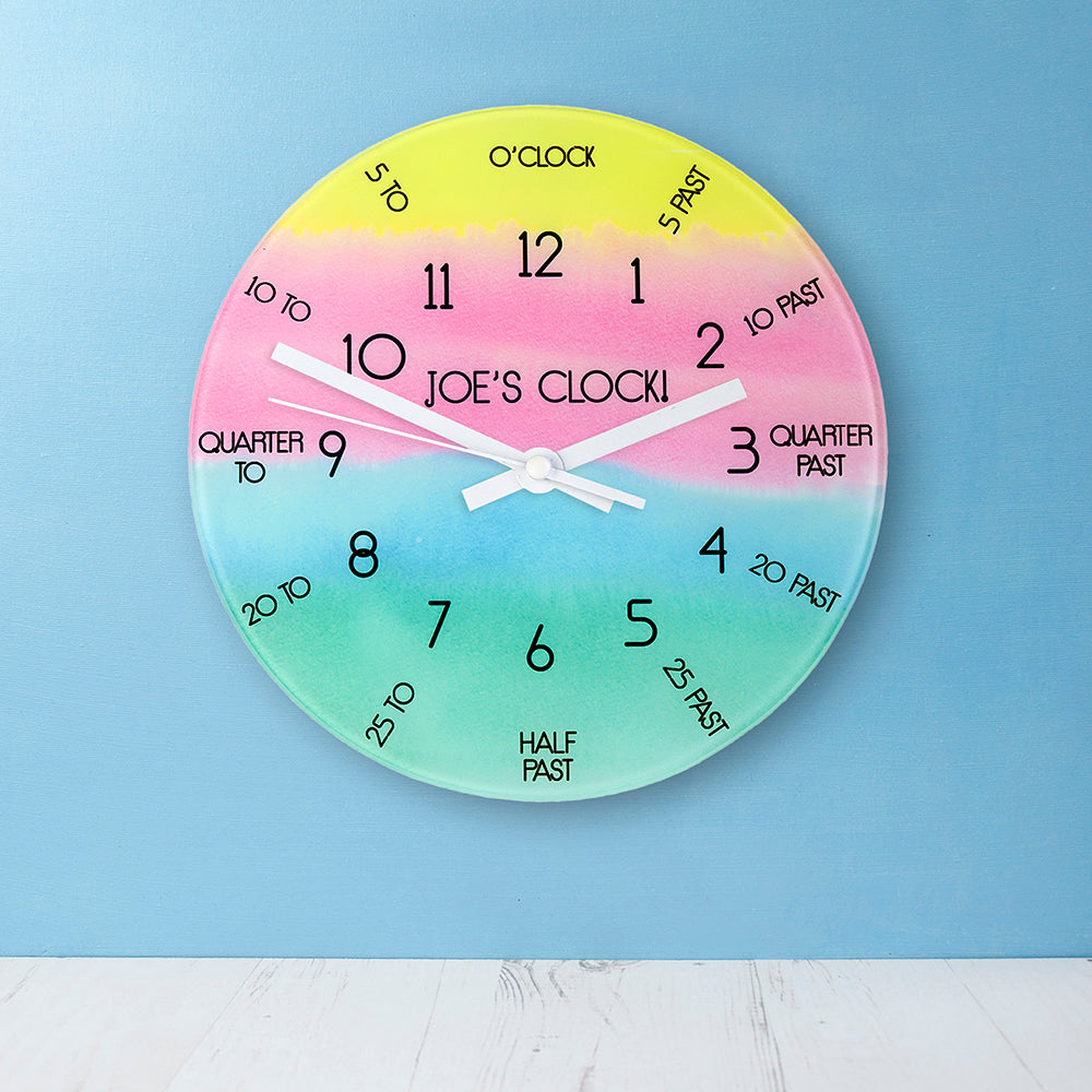 Personalized Clocks - I Can Tell The Time! Personalized Children's Wall Clock 