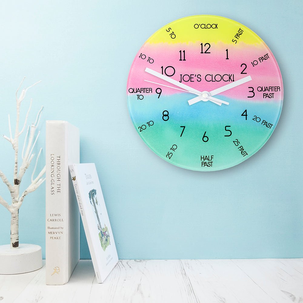 Personalized Clocks - I Can Tell The Time! Personalized Children's Wall Clock 