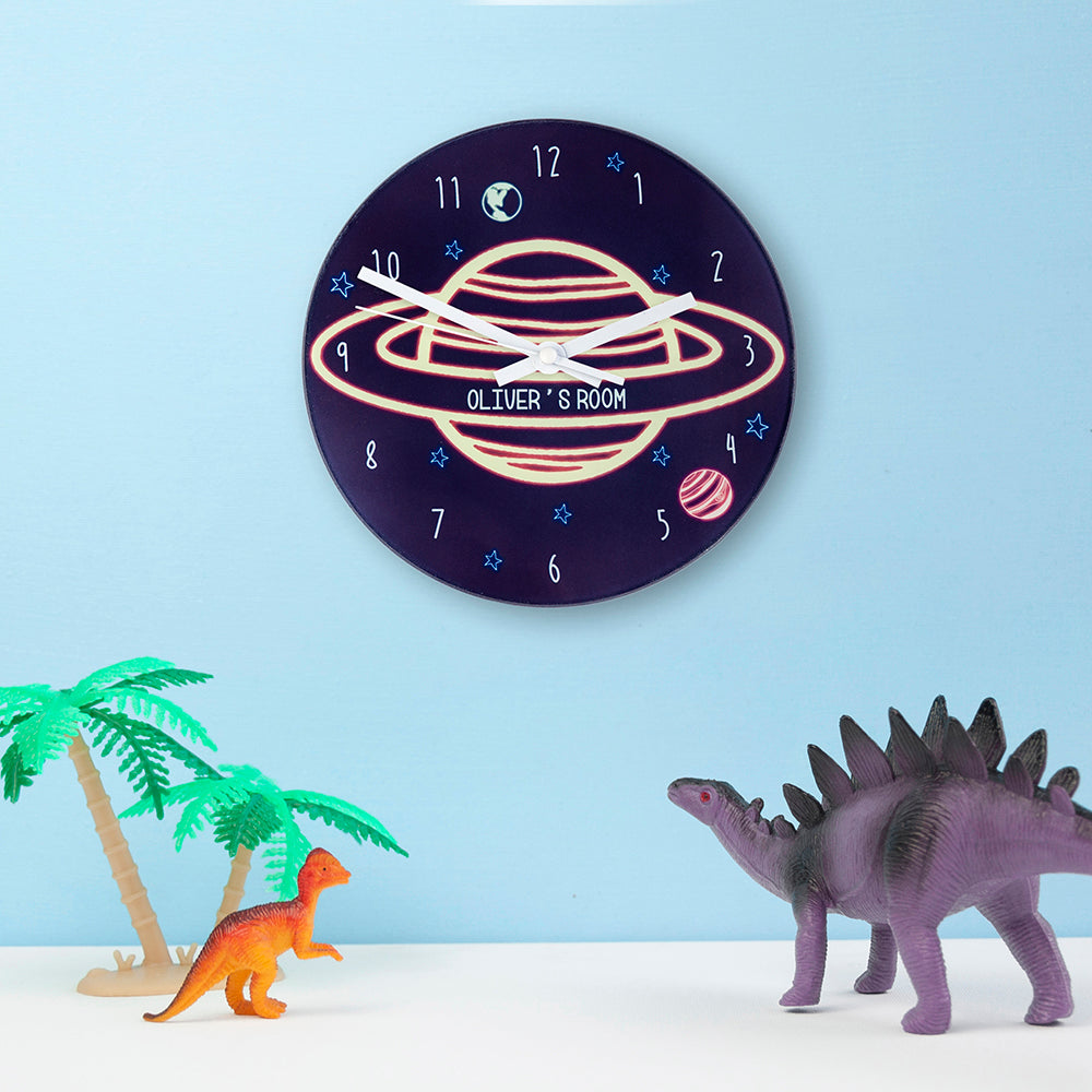 Personalized Clocks - Personalized Out Of This World Space Wall Clock 