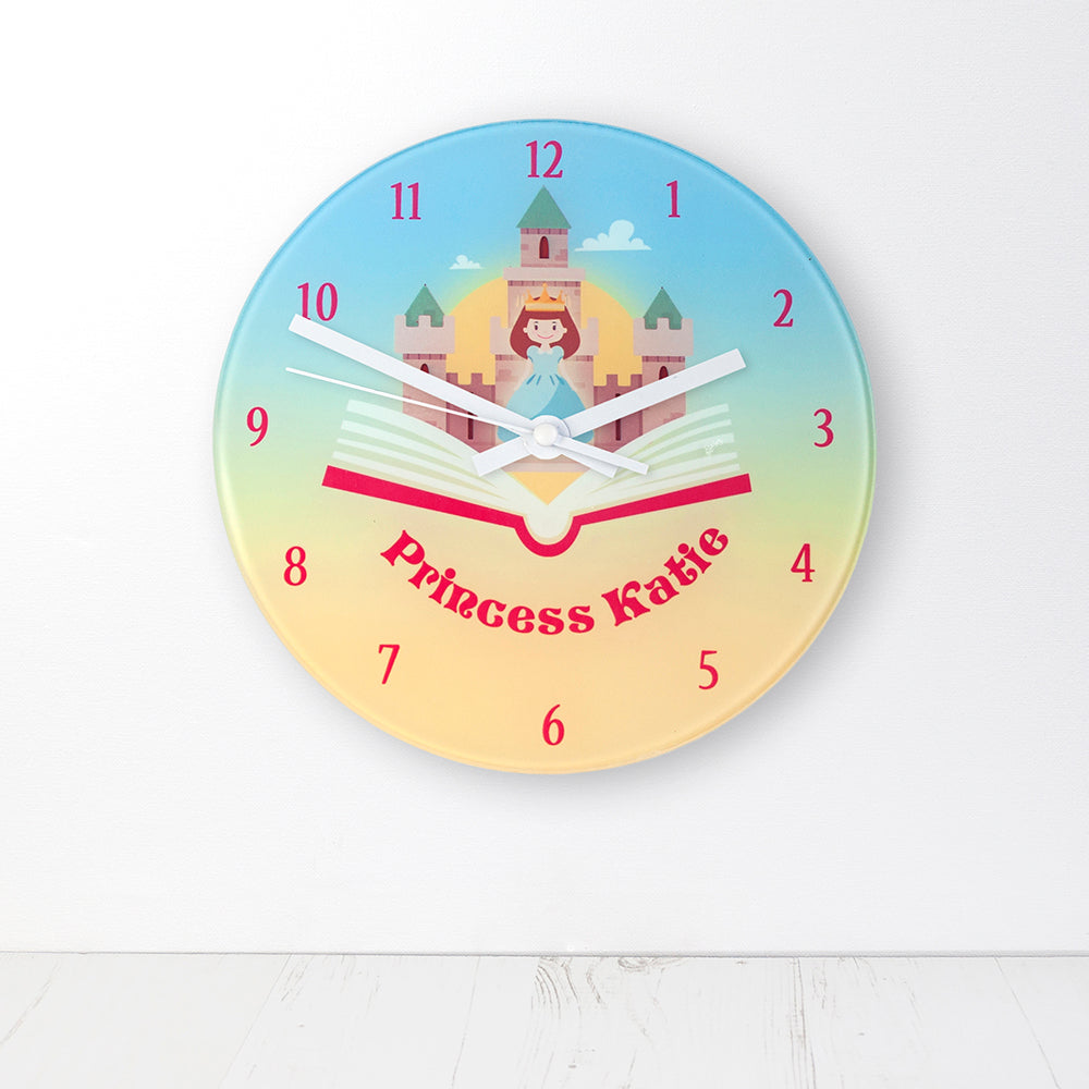 Personalized Clocks - Personalized Storybook Princess Wall Clock 