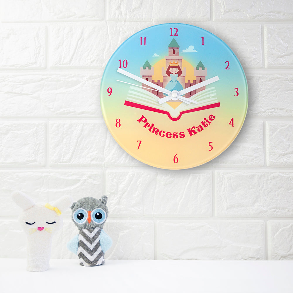 Personalized Clocks - Personalized Storybook Princess Wall Clock 