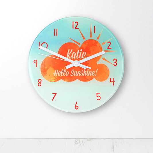 Personalized Hello Sunshine Wall Clock