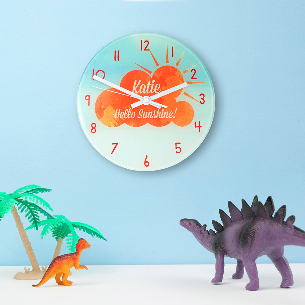 Personalized Hello Sunshine Wall Clock - GiftsofaKind