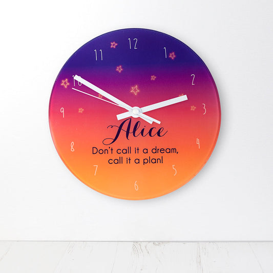 Personalized Summer Sunset Wall Clock
