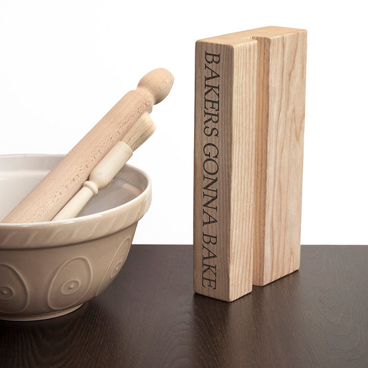 Personalised Oak Single Tablet Holder