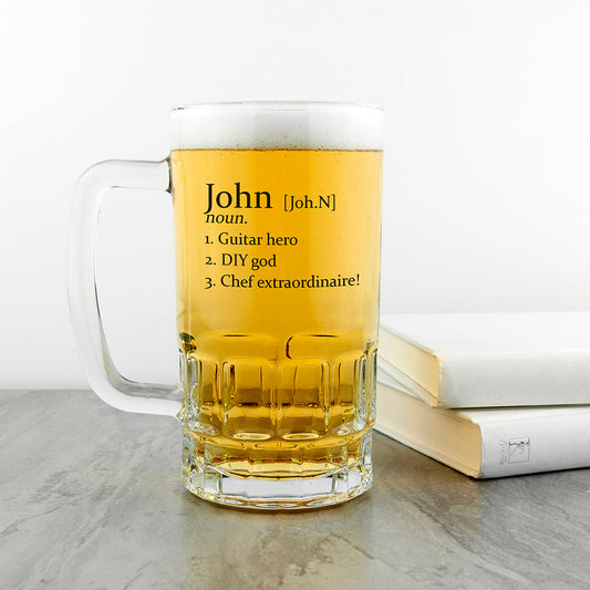 Personalized Definition Beer Glass Tankard