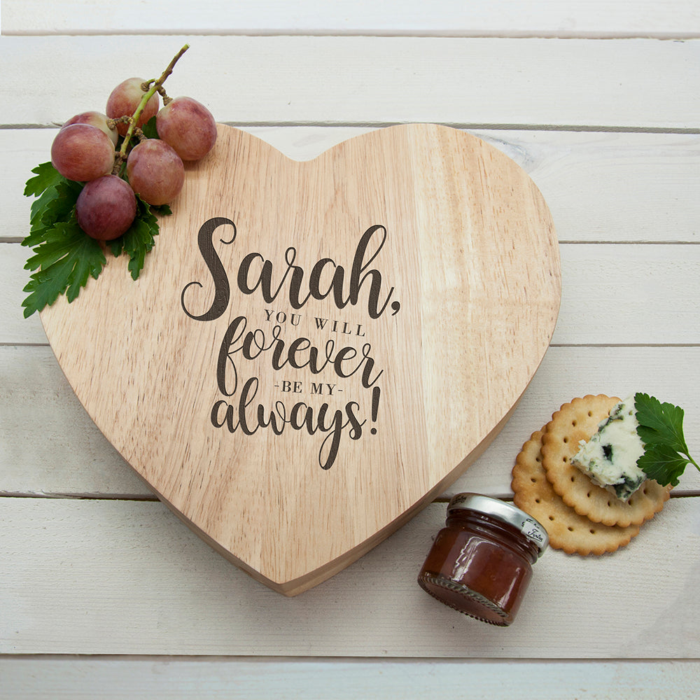 Personalized Wooden Cheese Boards - Personalized Forever My Always Cheese Board 