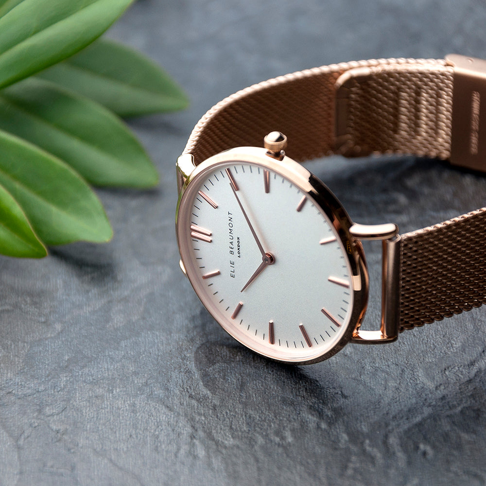 Personalized Ladies' Watches - Ladies Personalized Watch In Rose Gold - Round 