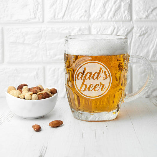 Personalized Statement Dimpled Beer Glass