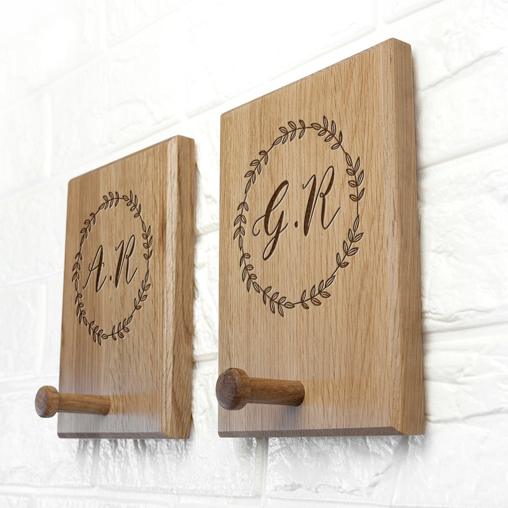 Personalized Coat Peg Hooks - Personalised Wreath Peg Hook 