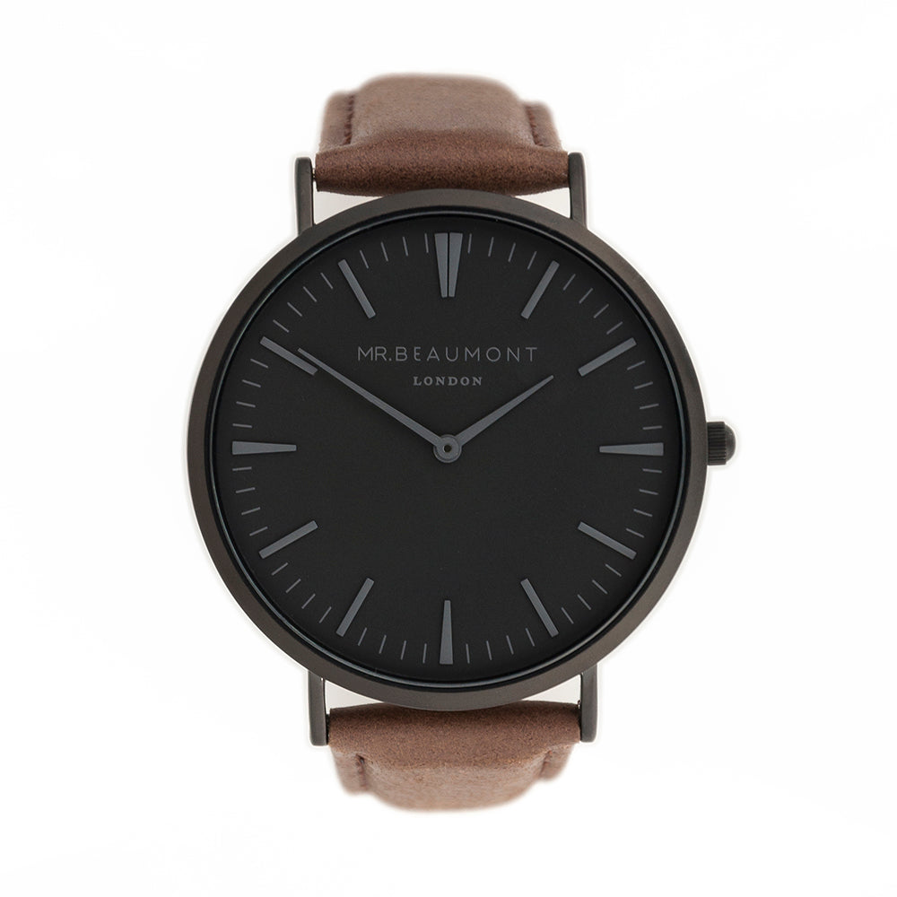 Personalized Men's Watches - Mr Beaumont Men's Personalized Watch In Brown 