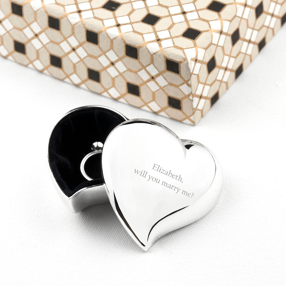 Personalized Trinket Boxes - Personalized Miniature Heart Trinket Box 