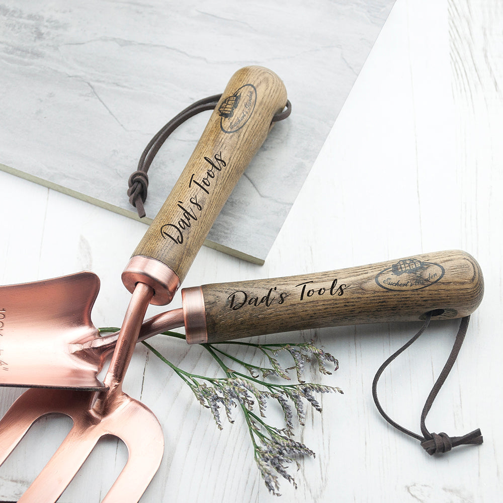 Personalized Gardening Tools - Personalized Luxe Copper Trowel and Fork Set 