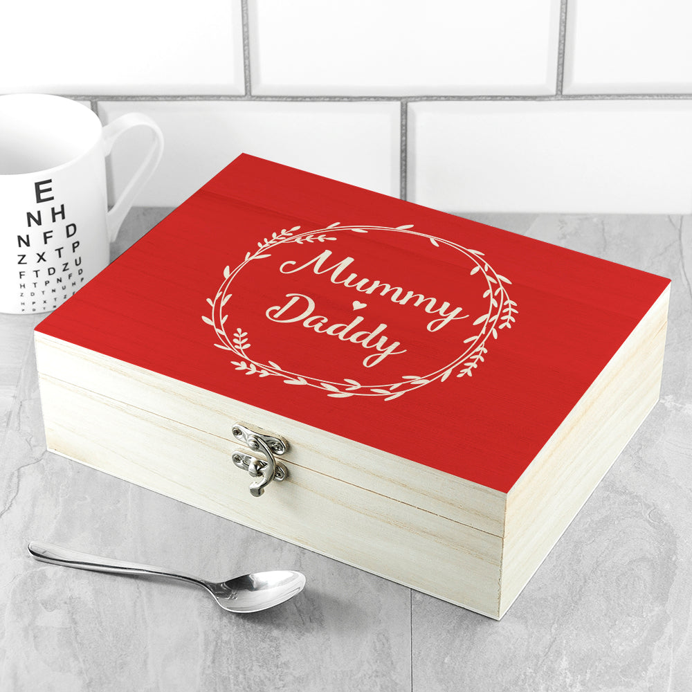 Personalised Romantic Wreath Tea Box - Lovesakes