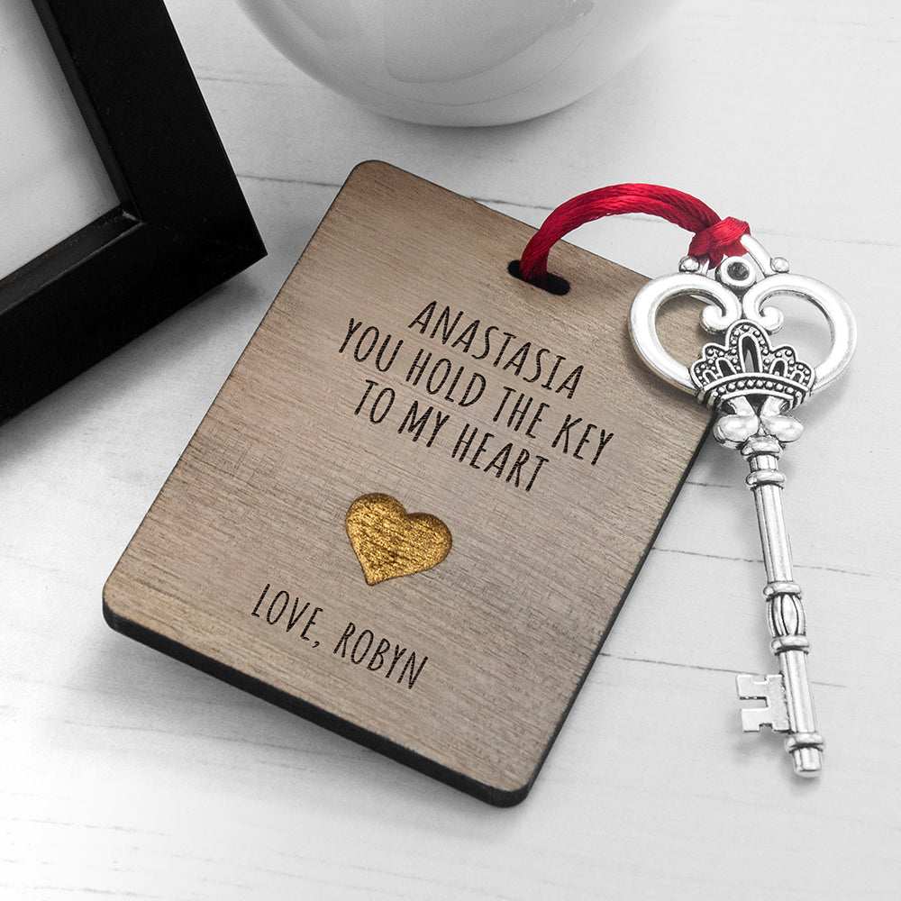 Personalized Keyrings - Personalized The Key My Heart Keepsake 
