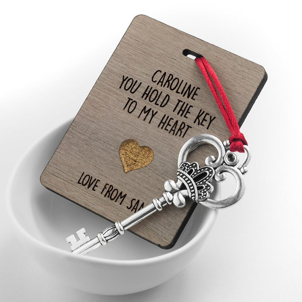 Personalized Keyrings - Personalized The Key My Heart Keepsake 