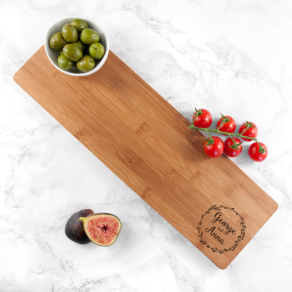Personalized Serving Boards - Personalized Couple's Wreath Serving Board 