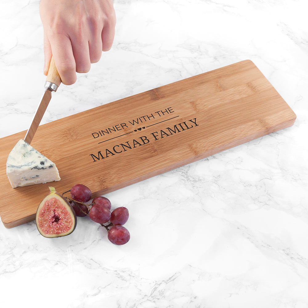 Personalized Serving Boards - Personalized Family Dinner Serving Board 