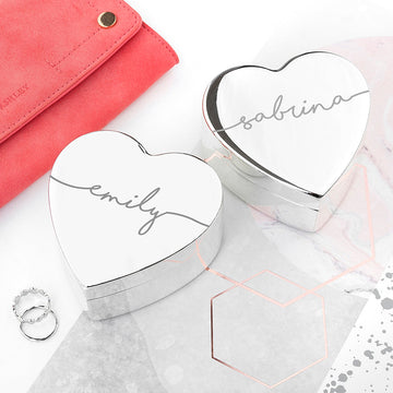 Personalized Jewellery Boxes & Storage - Personalized Heart Jewellery Box 