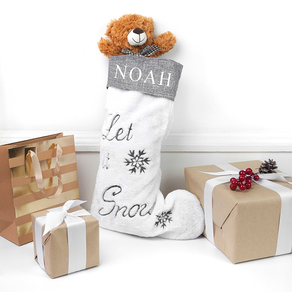 Personalised Let It Snow Christmas Stocking - Lovesakes