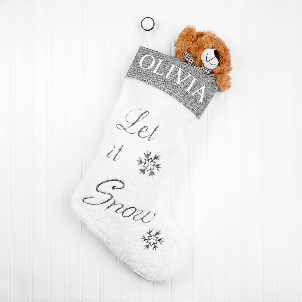 Personalised Let It Snow Christmas Stocking - Lovesakes