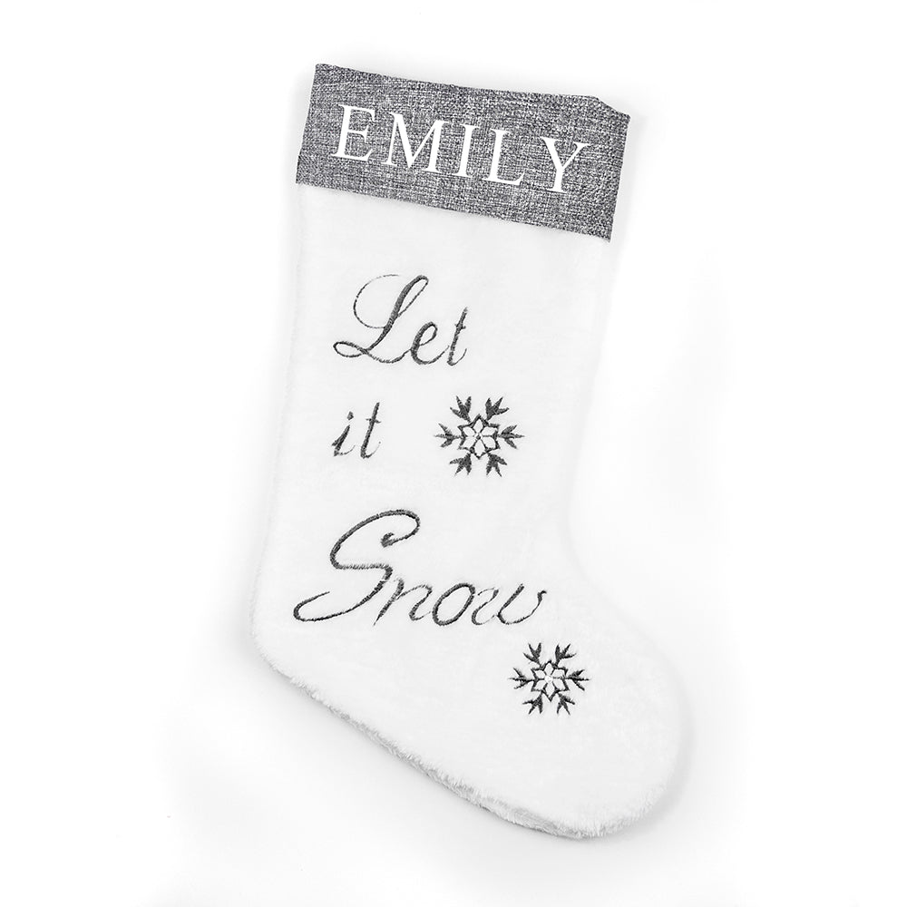 Personalised Let It Snow Christmas Stocking - Lovesakes