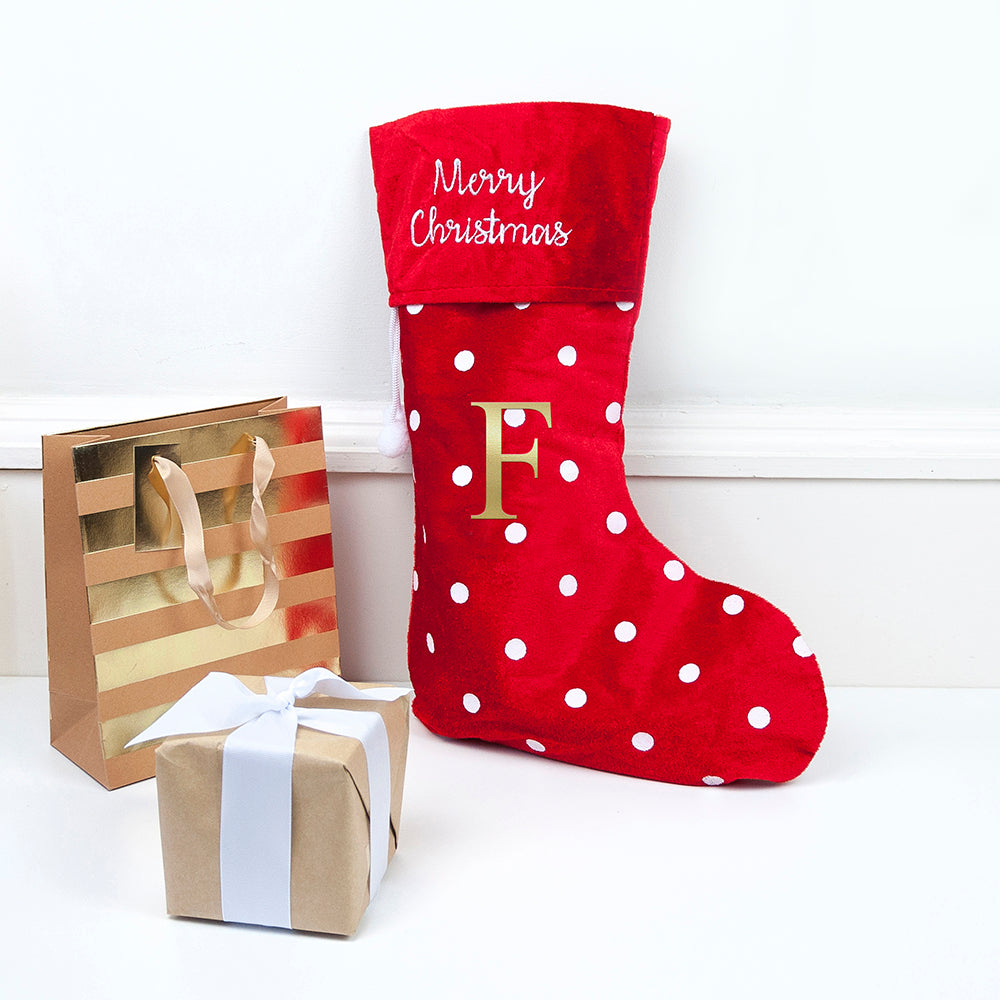 Personalised Polka Dot Christmas Stocking - Lovesakes