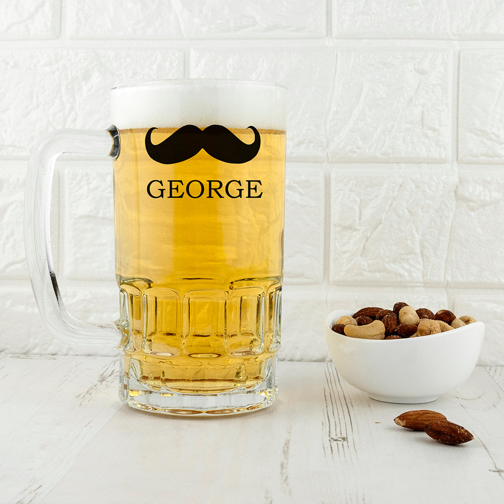 Personalized Beer Tankards - Moustache Tankard 