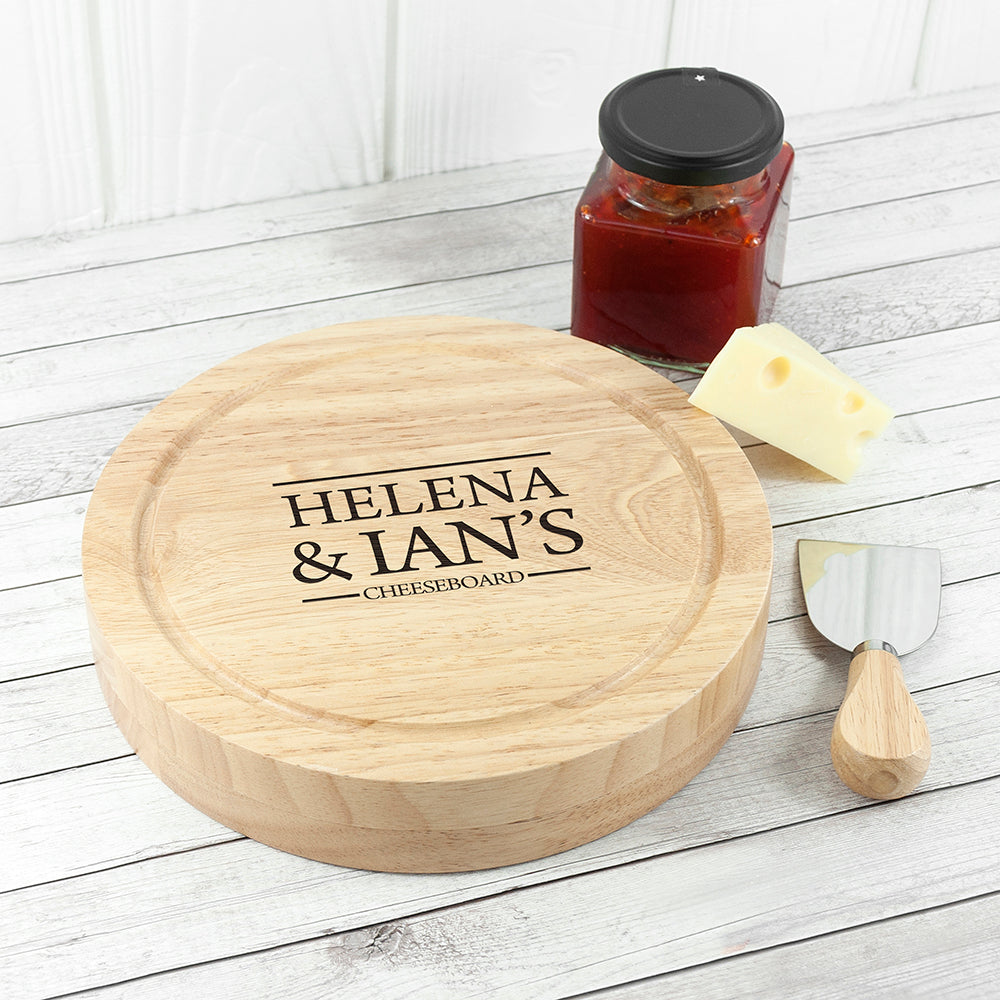 Personalized Wooden Cheese Boards - Personalized Couple Cheese Board 
