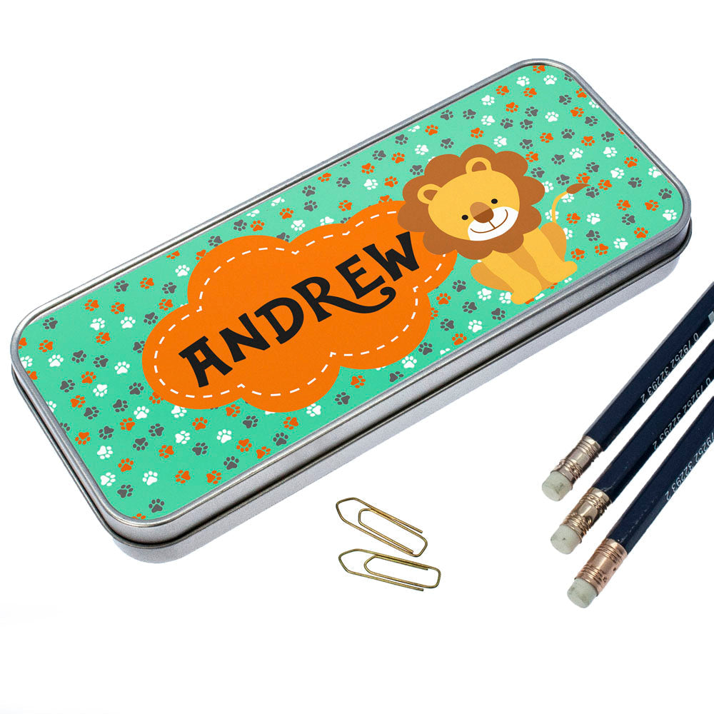 Personalized Pencil Cases - Happy Lion Pencil Case 