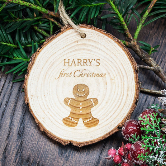 Personalised My First Christmas Gingerbread Man Hanging Decoration