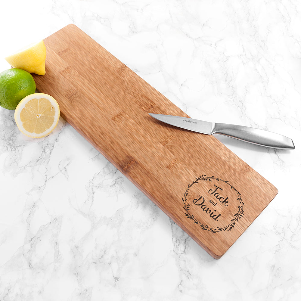 Personalized Serving Boards - Personalized Couple's Wreath Serving Board 