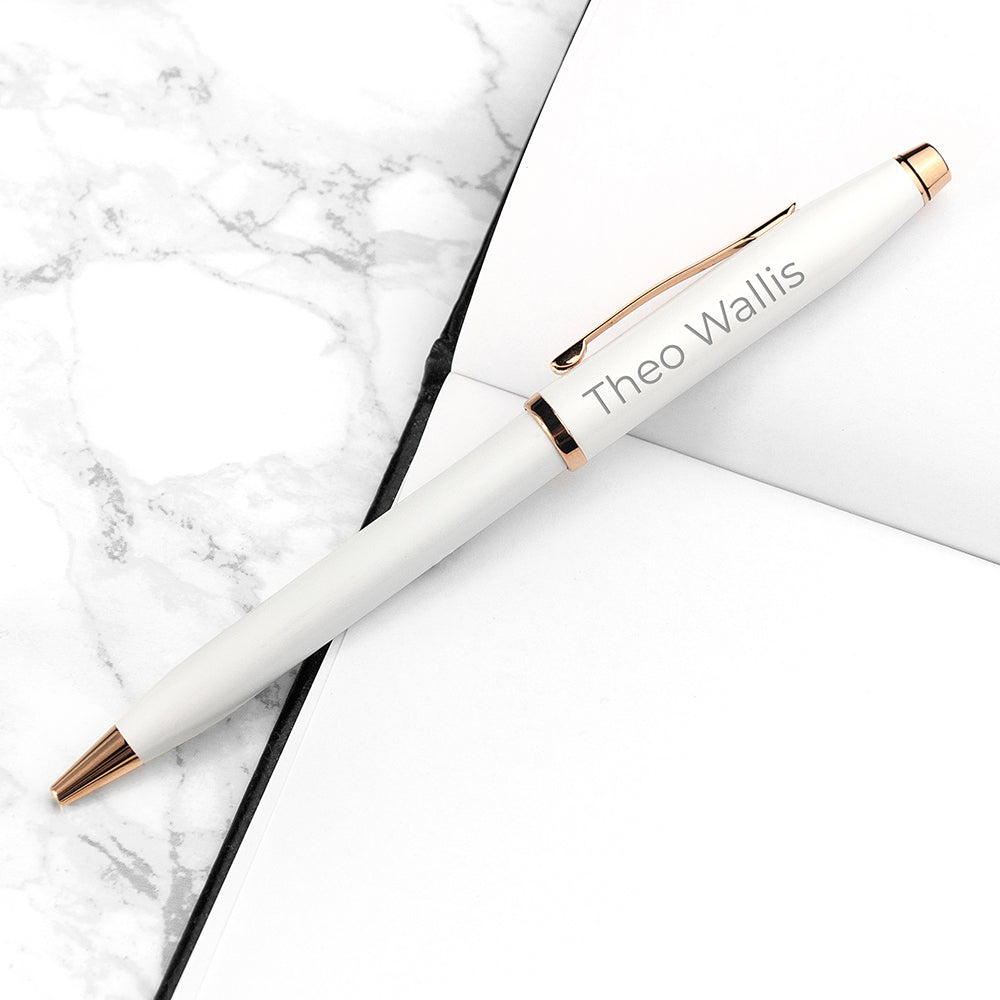 Personalized Pens - Personalized Cross Century II Pen in White 