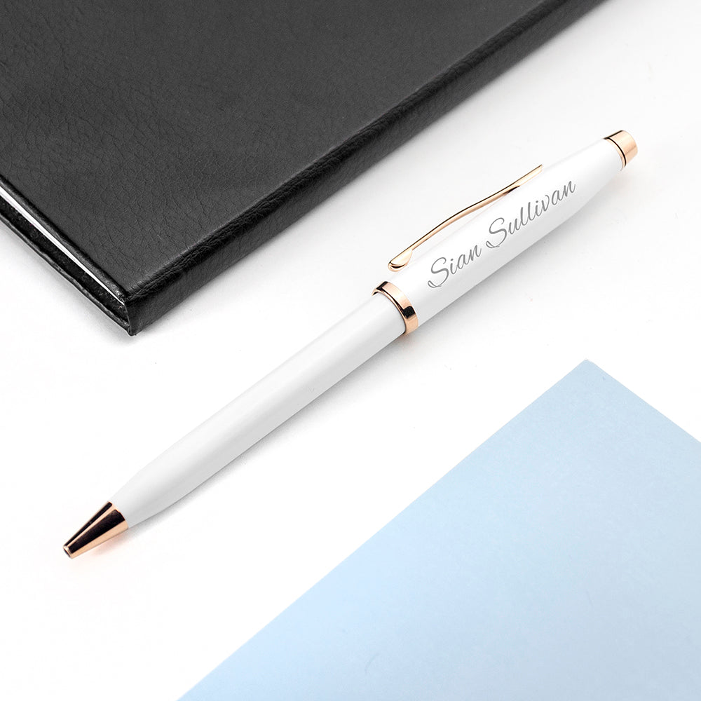 Personalized Cross Century II Pen in White - GiftsofaKind