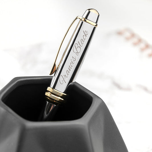Personalized Silver Gold Medallist Pen