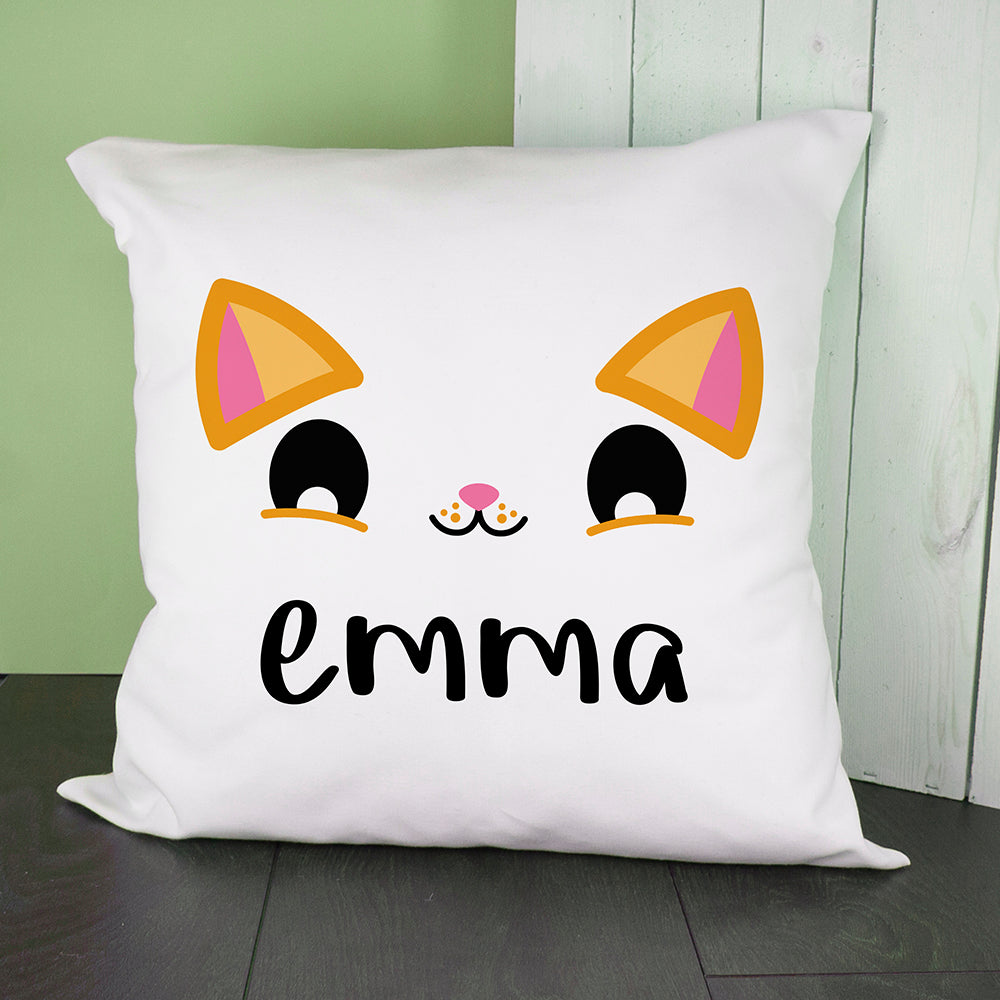 Personalized Cushion Cover - Personalized Cute Kitten Eyes Cushion Cover 