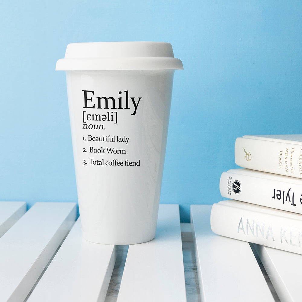 Personalized Travel Mugs - Personalized Definition Ceramic Eco Cup 