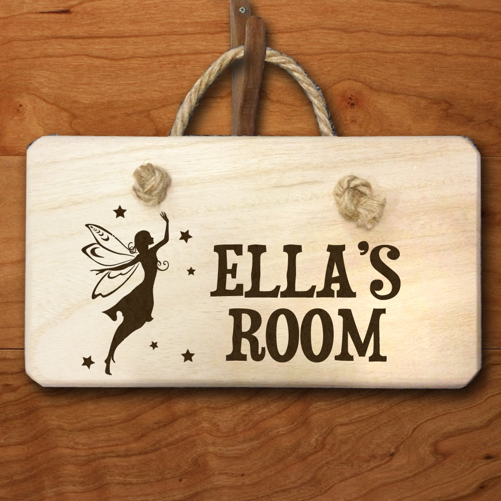 Personalized Signs - Personalized Fairy Engraved Door Hanger 