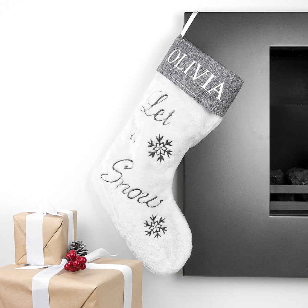 Personalised Let It Snow Christmas Stocking - Lovesakes