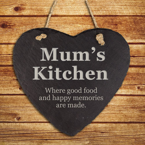 Personalized Keepsakes - Personalized Mums Kitchen Hanging Slate Keepsake 