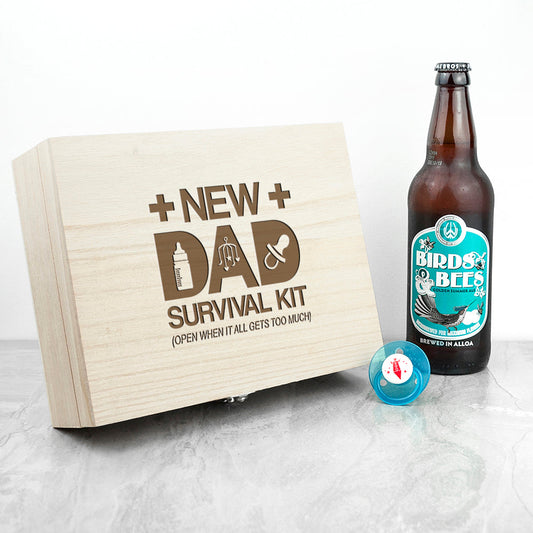 Personalized Fill Your Own New Dad Survival Box