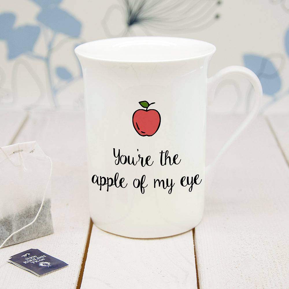 Personalized Mugs - Personalized You're The Apple Of My Eye Bone China Mug 