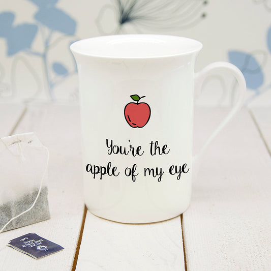 Personalized You're The Apple Of My Eye Bone China Mug
