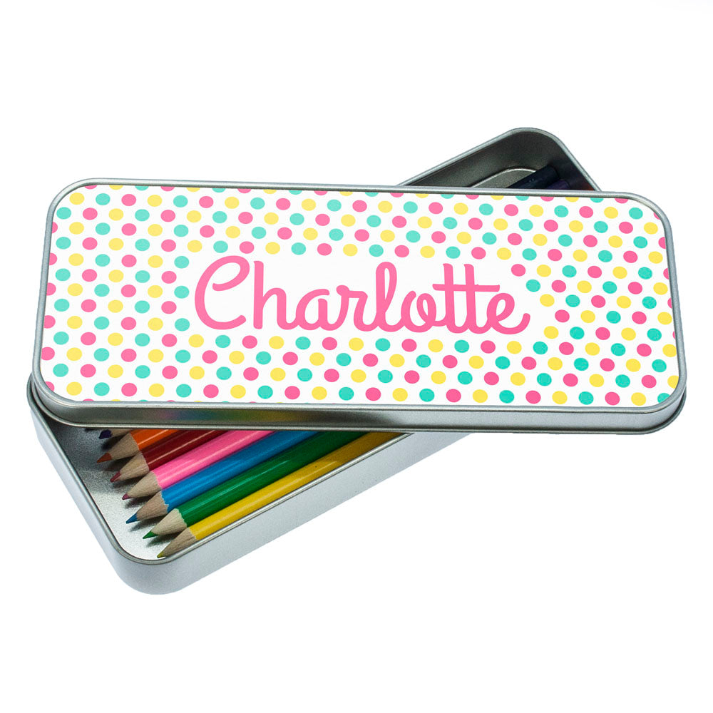 Personalized Pencil Cases - Pop Art Dotty Designed Pencil Case 