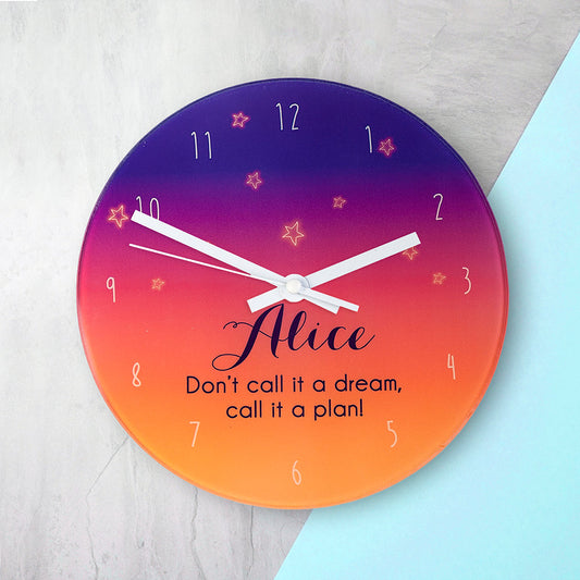Personalized Summer Sunset Wall Clock